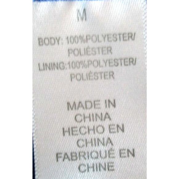 Alfred Dunner Women's Blue Short Sleeve Lined Beaded Neck Stretch Shirt Size M. - Picture 9 of 10